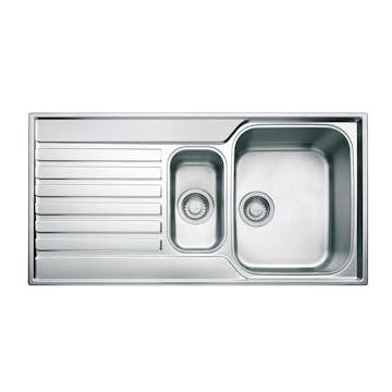 Diskbänk Franke SKX 651 Rostfri Vändbar Dubbel Diskho