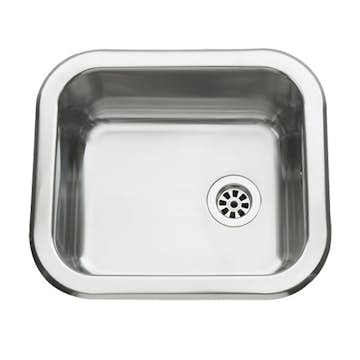 Diskho Intra Barents BA3013-R06 Rostfri Vändbar Enkel med Propp & Vattenlås