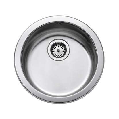 Diskho Intra Barents BC380-R25 Rostfri Enkel med Korgventil, Bräddavlopp & Vattenlås