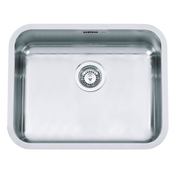 Infälld Diskho DecoSteel IB 5040L Rostfri Enkel med Korgventil & Vattenlås