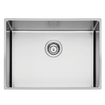 Diskho DecoSteel XV 55 Rostfri Enkel med Korgventil & Vattenlås