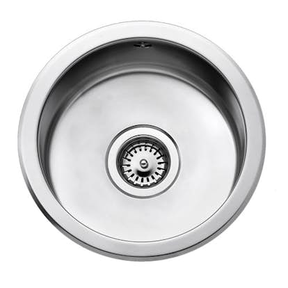 Diskho Intra Barents BC313-R026 Rostfri Enkel med Korgventil, Bräddavlopp & Vattenlås