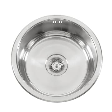 Diskho Nordic Tech Rubin NDR 370 Rostfri Enkel Rund med Korgventil & Vattenlås