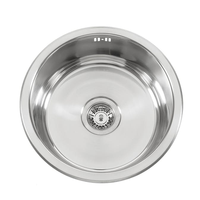 Diskho Nordic Tech Rubin NDR 370 Rostfri Enkel Rund med Korgventil & Vattenlås