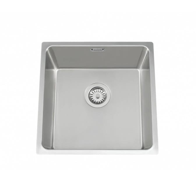 Infälld Diskho Nordic Tech Zirkon 400 Rostfri Enkel med Korgventil & Vattenlås