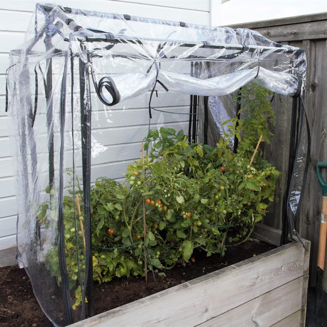 Drivhus Flexigarden för Odlingslåda Svart