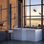 Badkar Nordhem Apelviken Vit Standard Enkel rygglutning