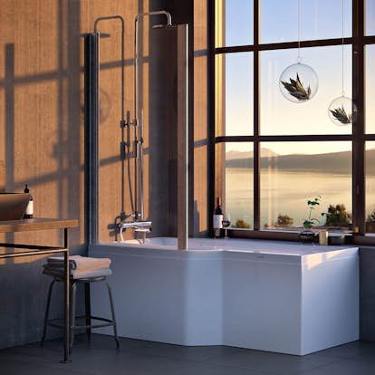 Badkar Nordhem Apelviken Vit Standard Enkel rygglutning