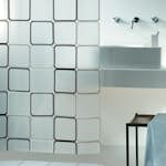 Duschdraperi Spirella Frame black 180x200