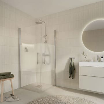 Duschhörn Arrow Corner Delvis Frostat Glas