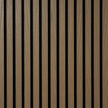 Akustikpanel Wood on wall Ek Gråbrunlackad