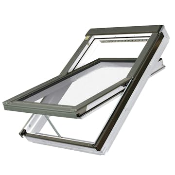 Takfönster Fakro Premium Pivåhängt 3-Glas Elstyrt Aluminium