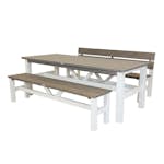 Matgrupp Eden Wood Viking Utomhusbord 220 cm & 2 Bänkar med/utan Rygg i Furu