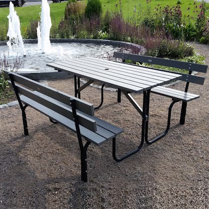 Bänkbord Utomhus Eden Wood Stålpicknick 150