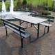 Bänkbord Utomhus Eden Wood Stålpicknick 150
