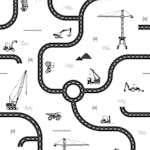 Fototapet ESTAhome Fordon Svart Och Vitt EW159057