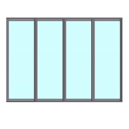 Fast Väggparti Novoroom Ultra 4-Delat