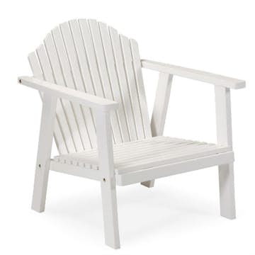 Låg Loungestol Hillerstorp Bullerö Vit Utomhusfåtölj i FSC-märkt Kärnfuru