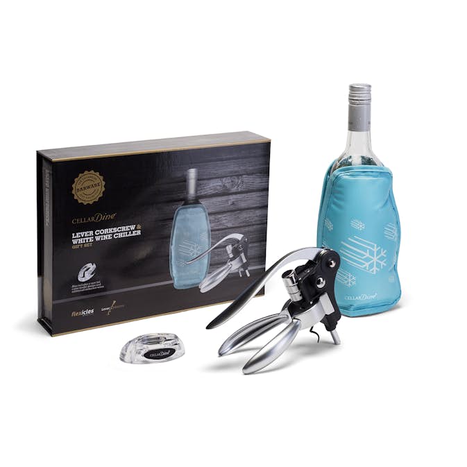 Gåvoset Cellardine Vinöppnare Och Kylare till Flaskor
