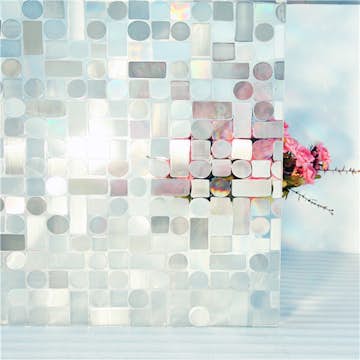 Fönsterfilm Unikgruppen 3D Prismor Block & Cirklar 90x200 cm