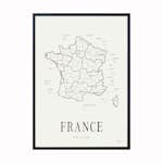 Poster Corkframes Vinkarta Frankrike