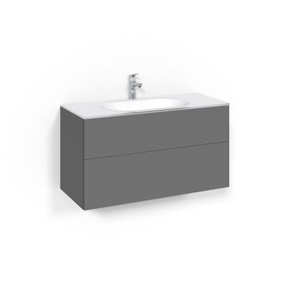 Tvättställsskåp Macro Design Crown Push Open Med Glastvättställ