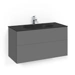 Tvättställsskåp Macro Design Crown Push Open Med Glastvättställ