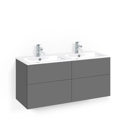Tvättställsskåp Macro Design Crown Push Open med Dubbelt Tvättställ