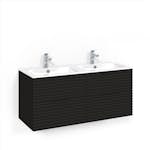 Tvättställsskåp Macro Design Crown Stripe med Dubbelt Tvättställ