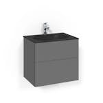 Tvättställsskåp Macro Design Crown Push Open Med Glastvättställ