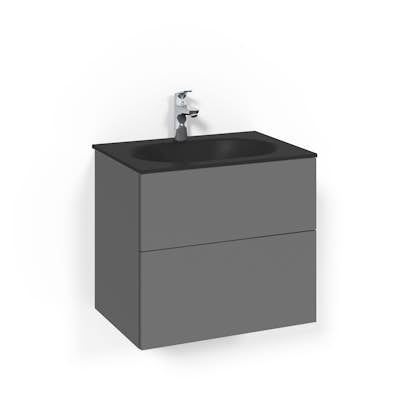 Tvättställsskåp Macro Design Crown Push Open Med Glastvättställ