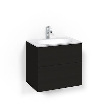 Tvättställsskåp Macro Design Crown Push Open Med Glastvättställ