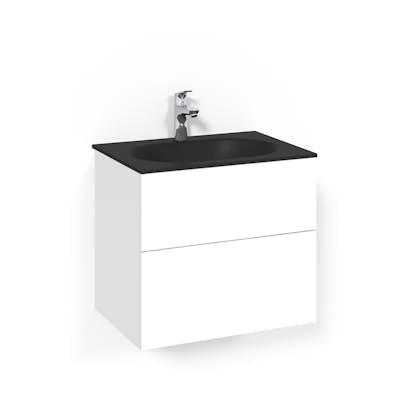 Tvättställsskåp Macro Design Crown Push Open Med Glastvättställ