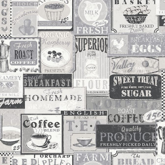 Tapet Galerie Wallcoverings Enamel Signs G56170