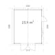 Garage Palmako Roger 23,9 m2 med Dörr