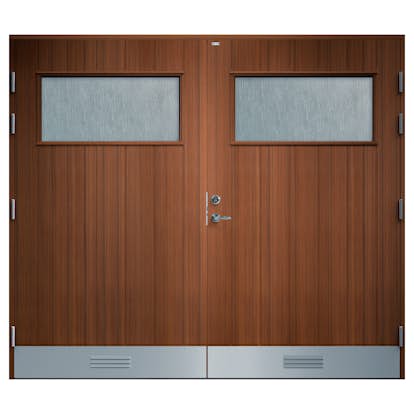 Garagedörr Diplomat Anna Cotswoldglas Teak