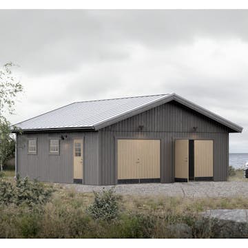 Dubbelgarage Baseco Gavas 65 m² Byggsats i Trä med Sadeltak