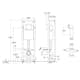 WC-fixtur Gustavsberg Triomont XS 1180 mm