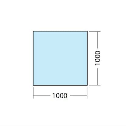 Golvglas Kaminexperten 1000 x 1000 Fyrkantig