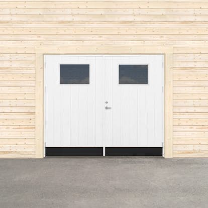 Garageport Sveadörren Varm Cotswold Grundmålad