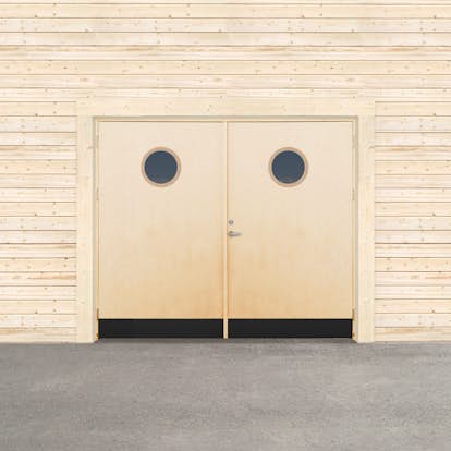 Garageport Sveadörren Varm Runt Fönster Obehandlad