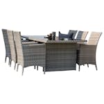 Matgrupp Utomhus Venture Home Pishi 200 med 6 Milwa Trädgårdsstolar