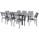 Matgrupp Venture Home Lova 160/240 med 8 Copacabana Karmstolar
