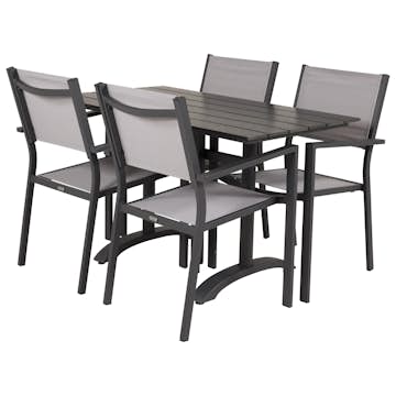 Cafégrupp Venture Home Dolly med 4 Copacabana Matstolar