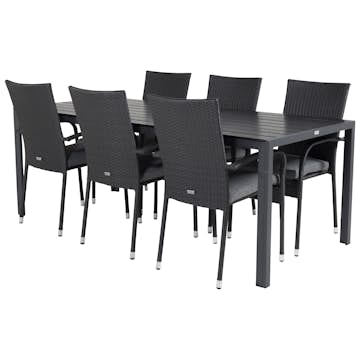 Matgrupp Utomhus Venture Home Break med 6 Anna Trädgårdsstolar