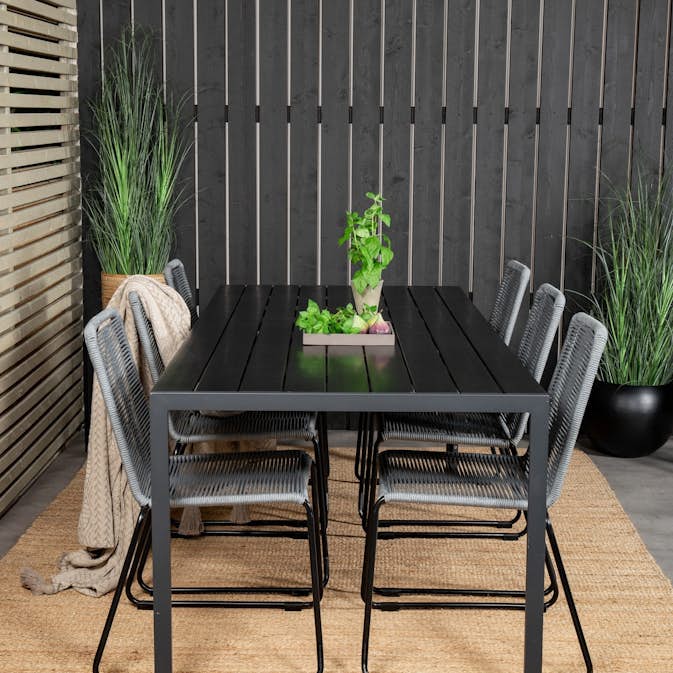 Matgrupp Utomhus Venture Home Break med 6 Lindos Trädgårdsstolar