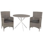 Cafégrupp Venture Home Parma med 2 Malin Trädgårdsstolar Utomhus