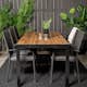 Matgrupp Utomhus Venture Home Bois med 6 Anna Trädgårdsstolar