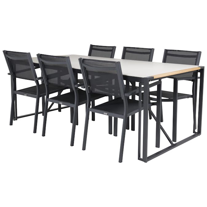 Matgrupp Venture Home Tilly 200 med 6 Copacabana Matstolar