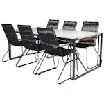 Matgrupp Utomhus Venture Home Tilly 200 med 6 Berfin KarmTrädgårdsstolar